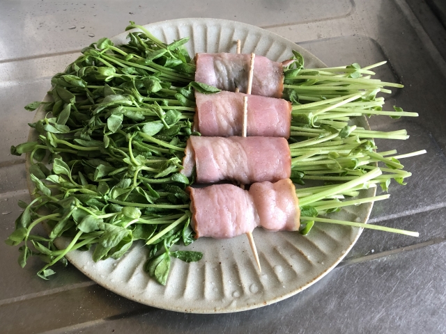 豆苗ベーコン