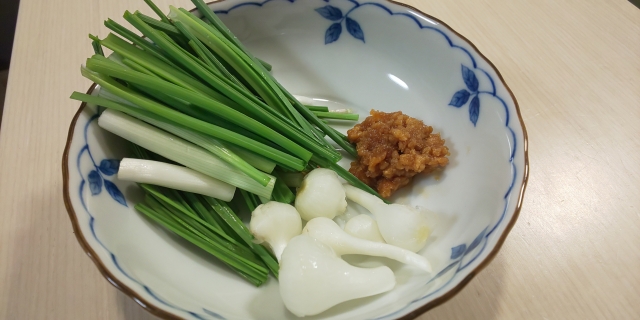 野蒜と味噌