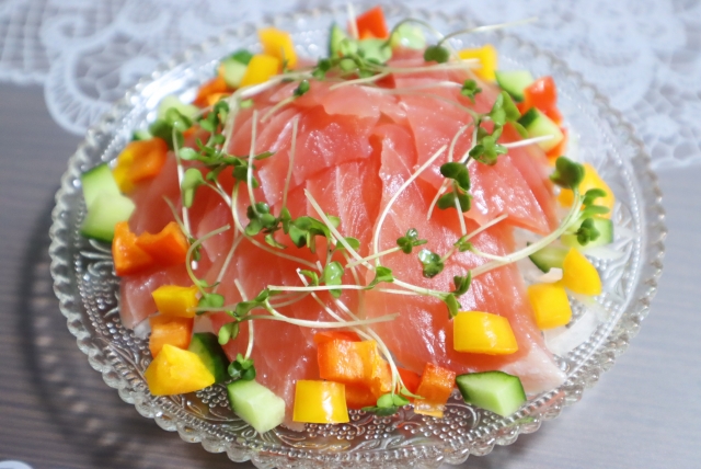 記念日の手作りカルパッチョ