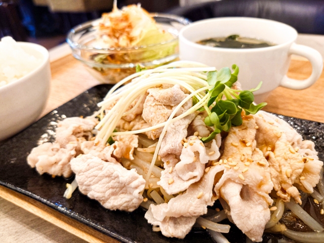 さっぱり豚しゃぶ定食